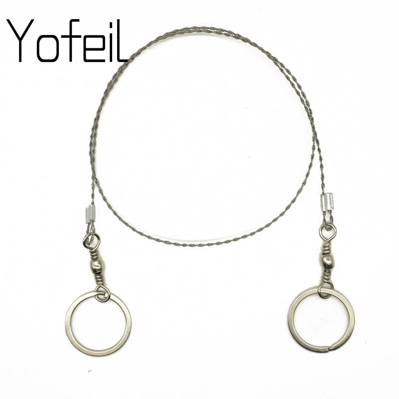 1pcs High Quality Stainless wire saw emergency travel kit camp hike scroll outdoor survive silver tool hunt flint cut equipment