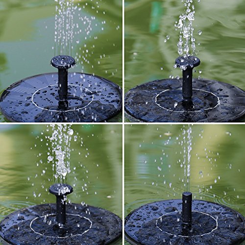 LAWOHO Solar Fountain Pump 1.5W Upgraded Submersible Solar Water Fountain Panel Kit for Bird Bath,Small Pond,Garden and Lawn