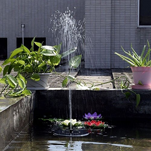 LAWOHO Solar Fountain Pump 1.5W Upgraded Submersible Solar Water Fountain Panel Kit for Bird Bath,Small Pond,Garden and Lawn