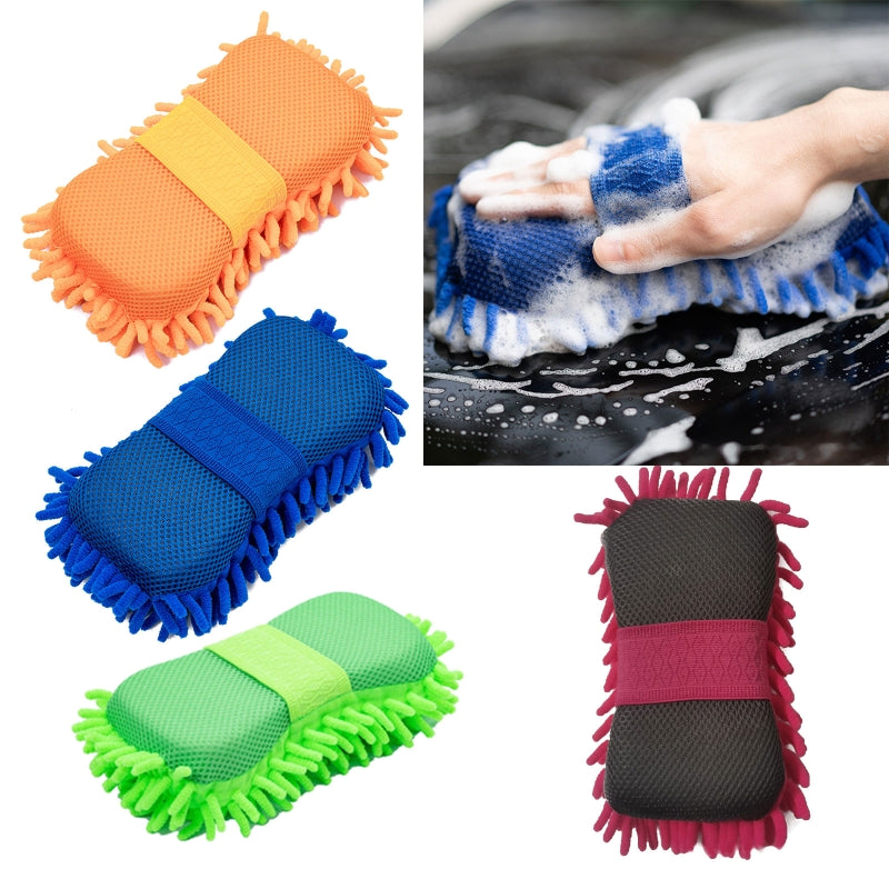 Car Chenille Coral Wash Glove Lint Free Sponge Brush