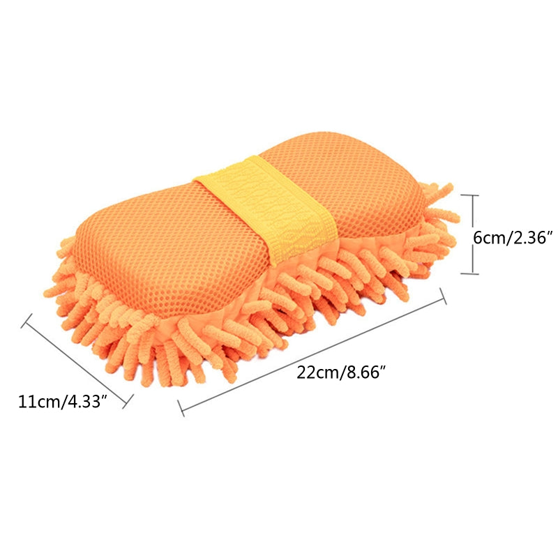 Car Chenille Coral Wash Glove Lint Free Sponge Brush