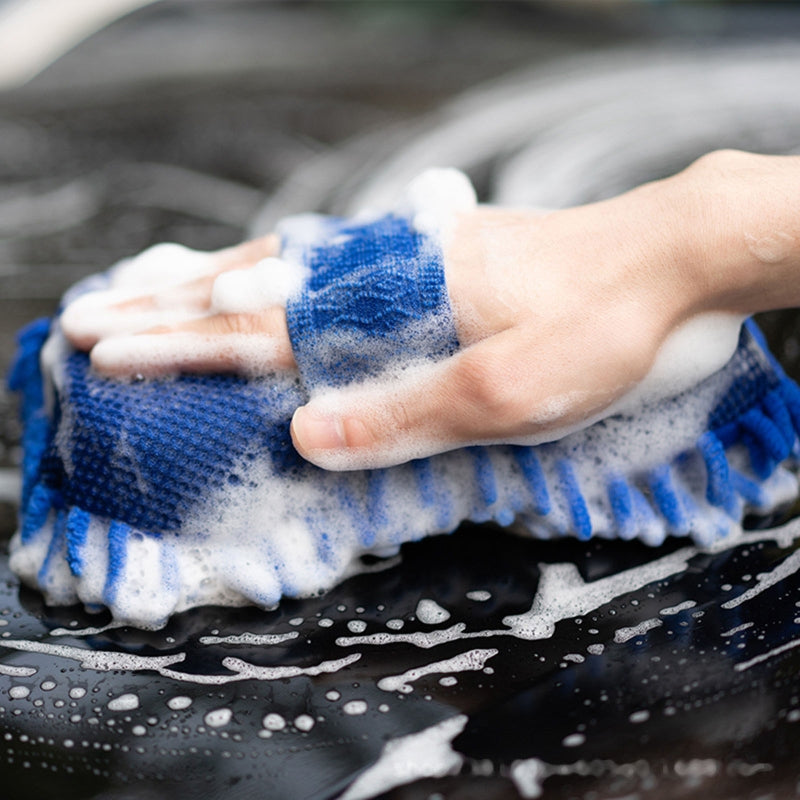 Car Chenille Coral Wash Glove Lint Free Sponge Brush