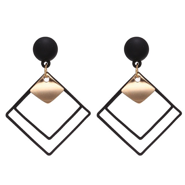 2020 Korean Long Statement Geometric Triangle Tassel Dangle Drop Earrings For Women Earrings Fashion Jewelry Oorbellen Brincos