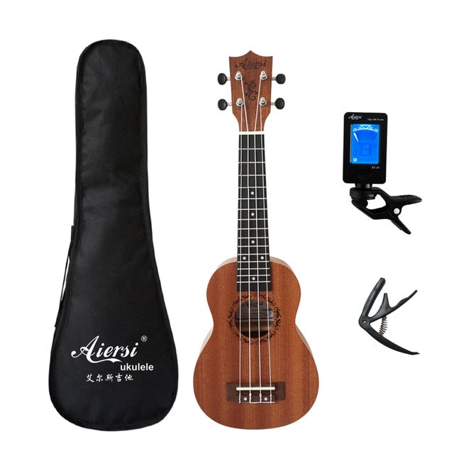 Aiersi full pack 21 inch ukelele mahogany Soprano gecko ukulele guitar musical gifts instrument 4 string Hawaiian mini guitarra