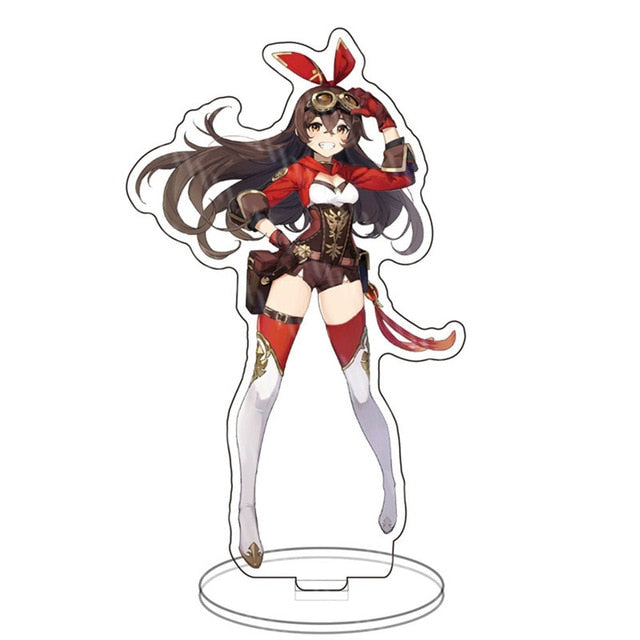 Hot Game Genshin Impact Zhongli Character Acrylic Figure Stand Model Plate Desk Decor Barbara Cute Standing Sign Great Gifts