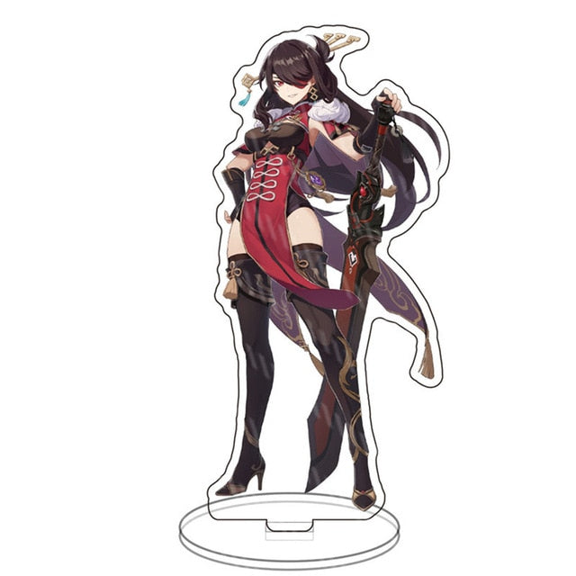 Hot Game Genshin Impact Zhongli Character Acrylic Figure Stand Model Plate Desk Decor Barbara Cute Standing Sign Great Gifts