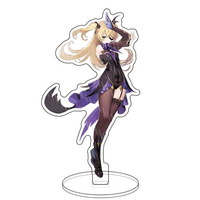 Hot Game Genshin Impact Zhongli Character Acrylic Figure Stand Model Plate Desk Decor Barbara Cute Standing Sign Great Gifts