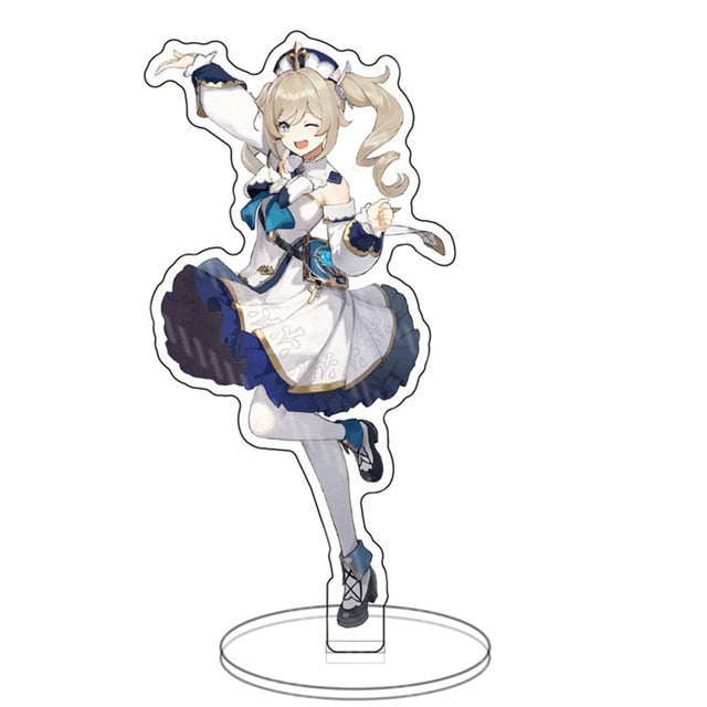 Hot Game Genshin Impact Zhongli Character Acrylic Figure Stand Model Plate Desk Decor Barbara Cute Standing Sign Great Gifts