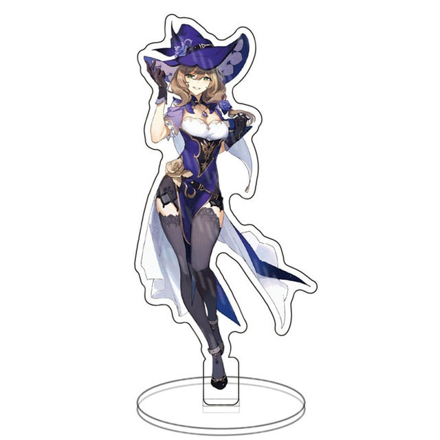 Hot Game Genshin Impact Zhongli Character Acrylic Figure Stand Model Plate Desk Decor Barbara Cute Standing Sign Great Gifts