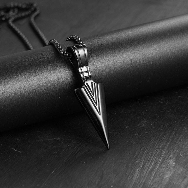 2021 Fashion New Black Rectangle Pendant Necklace Men Trendy Simple Stainless Steel Chain Men Necklace Jewelry Gift-zz22zz-teddypopup