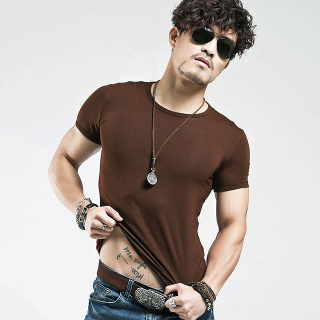 2021 Brand New Men T Shirt Tops V neck Short Sleeve Tees Men's Fashion Fitness Hot T-shirt For Male Free Shipping Size 5XL