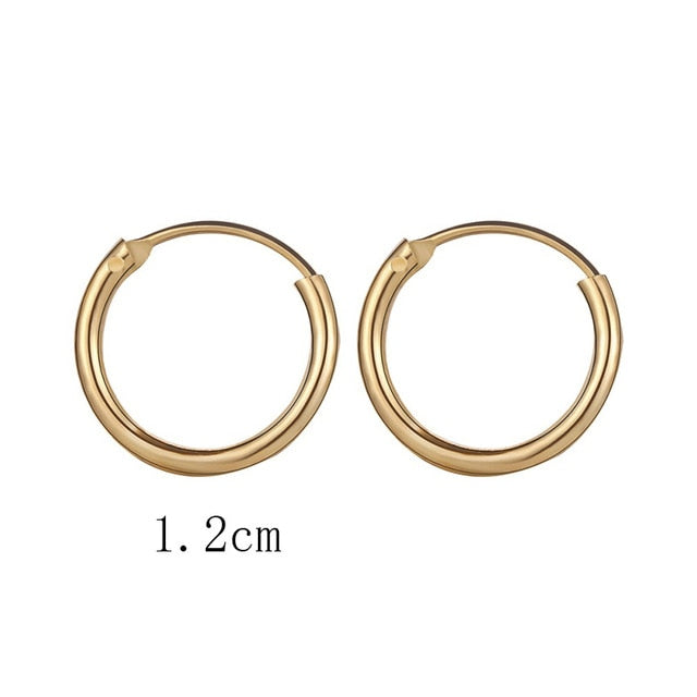 2020 New Vintage Rose Gold Multiple Dangle Small Circle Hoop Earrings for Women серьги Jewelry Steampunk Ear Clip Gift