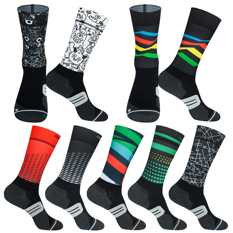 Anti Slip Professional Bike Socks Bicycle Compression Sport Sock Men And Women Street Sports Socks Racing Cycling Socks