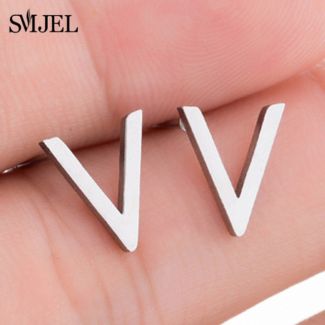 2020 Stainless Steel Earrings Geoemetric Women Men Hip hop Black Three Star Triangle Stud Earring Fashion Jewelry Gift Friend