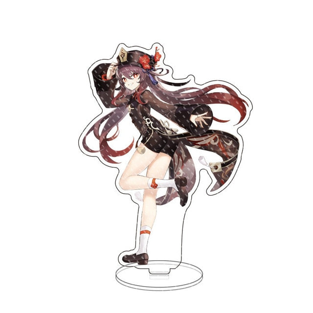 Hot Game Genshin Impact Zhongli Character Acrylic Figure Stand Model Plate Desk Decor Barbara Cute Standing Sign Great Gifts