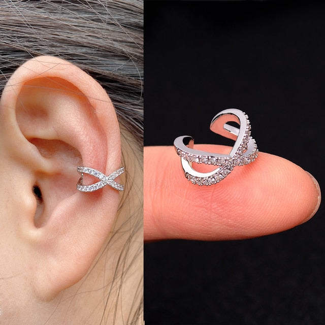 1Pc Helix Cartilage Conch Fake Without Piercing Cuff Earring Earcuff Wrap Rock Earring Cuff No Piercing Women Clip Adjustable.000