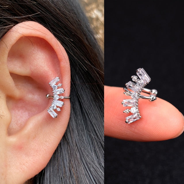 1Pc Helix Cartilage Conch Fake Without Piercing Cuff Earring Earcuff Wrap Rock Earring Cuff No Piercing Women Clip Adjustable.000