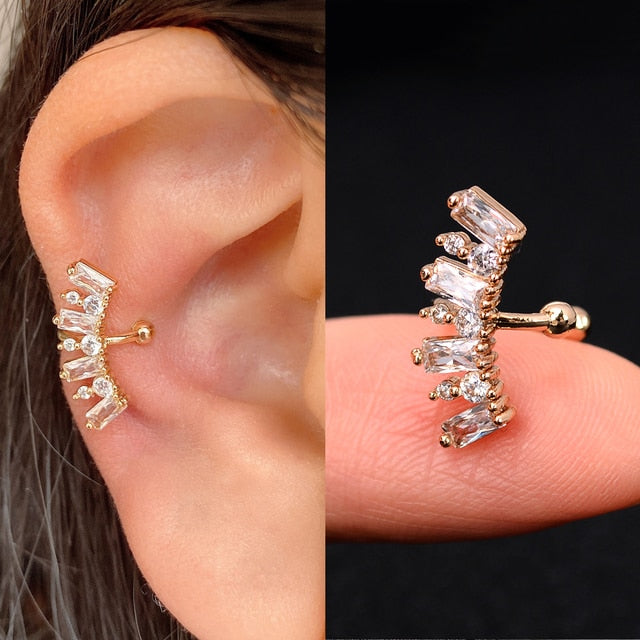 1Pc Helix Cartilage Conch Fake Without Piercing Cuff Earring Earcuff Wrap Rock Earring Cuff No Piercing Women Clip Adjustable.000