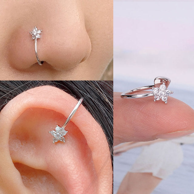 1Pc Helix Cartilage Conch Fake Without Piercing Cuff Earring Earcuff Wrap Rock Earring Cuff No Piercing Women Clip Adjustable.000