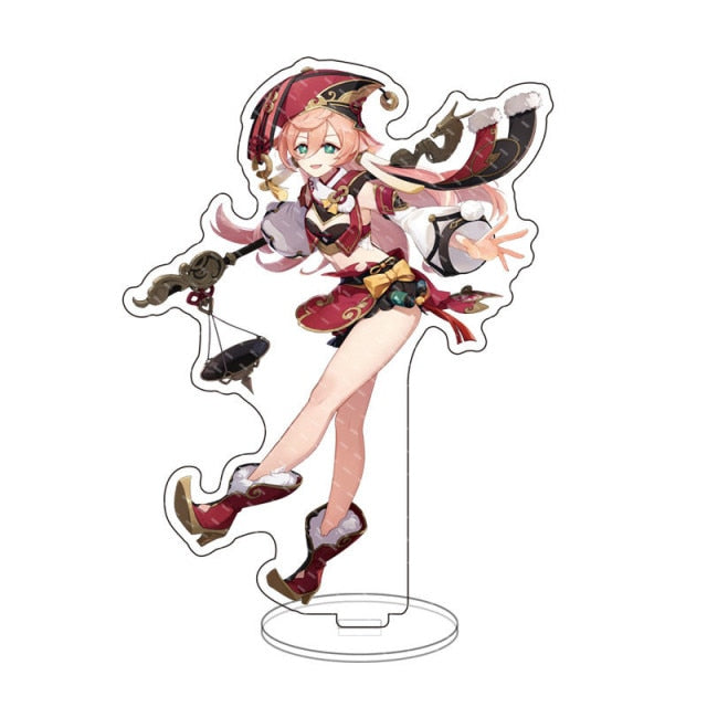 Hot Game Genshin Impact Zhongli Character Acrylic Figure Stand Model Plate Desk Decor Barbara Cute Standing Sign Great Gifts