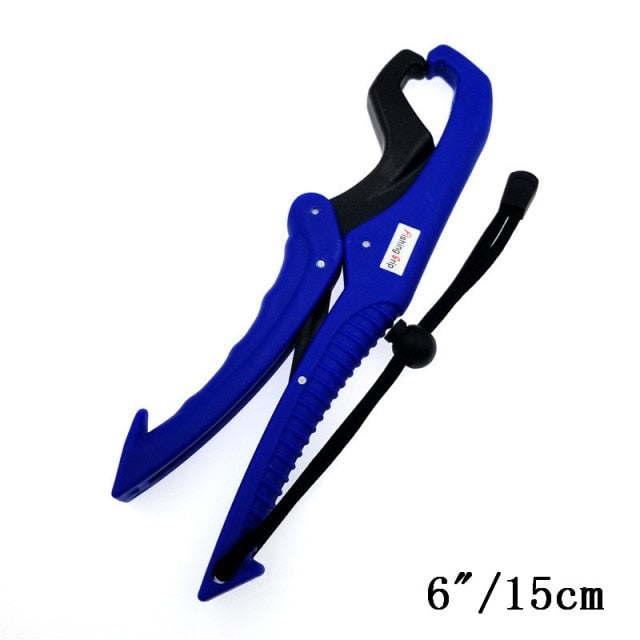 Fish Grabber Plier Controller Practical Fishing Gripper Gear Tool ABS Grip Tackle Holder Fish Clamp with Adjustable Rope