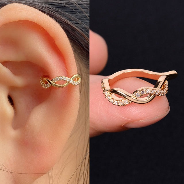 1Pc Helix Cartilage Conch Fake Without Piercing Cuff Earring Earcuff Wrap Rock Earring Cuff No Piercing Women Clip Adjustable.000