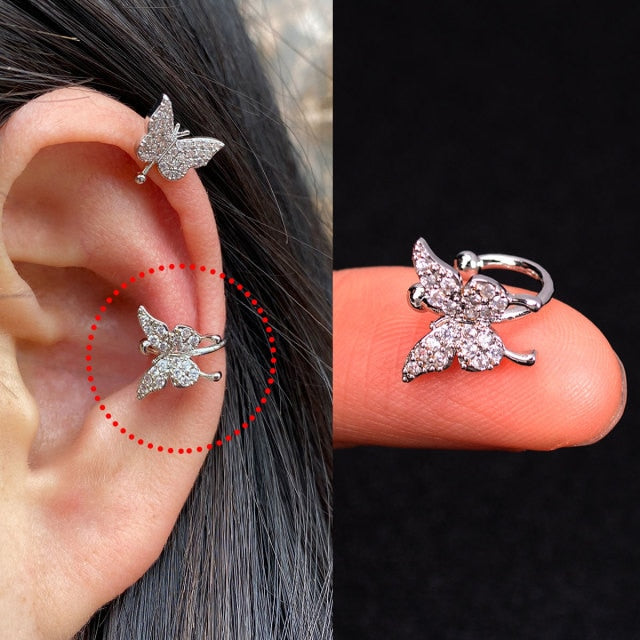 1Pc Helix Cartilage Conch Fake Without Piercing Cuff Earring Earcuff Wrap Rock Earring Cuff No Piercing Women Clip Adjustable.000