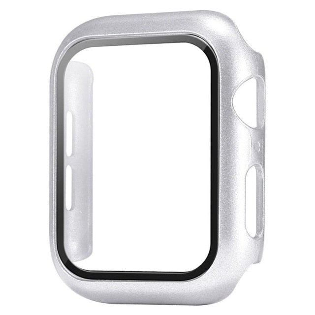 Glass+Case For Apple Watch Serie 6 5 4 3 2 1 SE 44mm 40mm iWatch Case 42mm 38mm Bumper Screen Protector+Cover Watch Accessorie