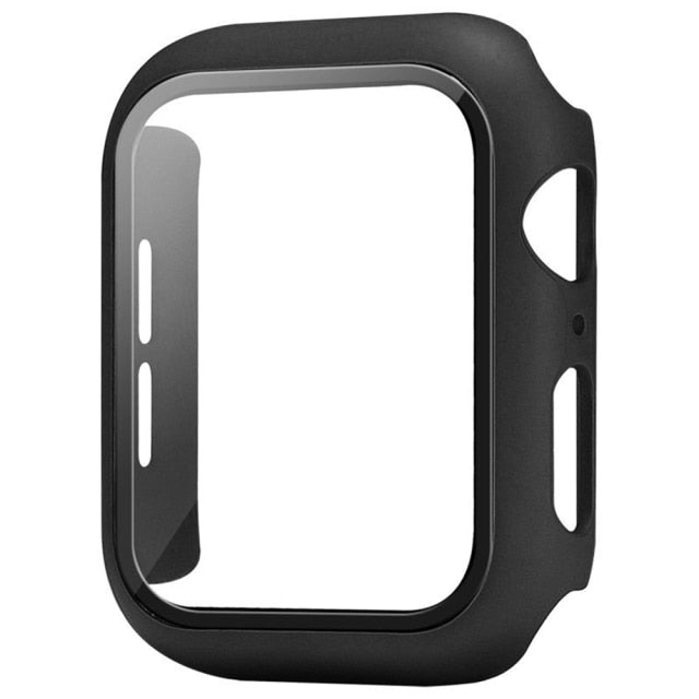 Glass+Case For Apple Watch Serie 6 5 4 3 2 1 SE 44mm 40mm iWatch Case 42mm 38mm Bumper Screen Protector+Cover Watch Accessorie