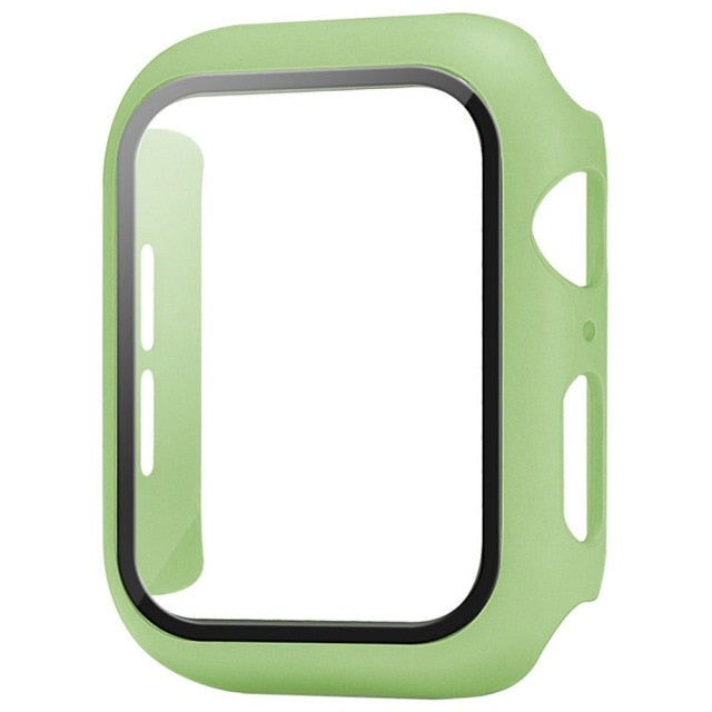 Glass+Case For Apple Watch Serie 6 5 4 3 2 1 SE 44mm 40mm iWatch Case 42mm 38mm Bumper Screen Protector+Cover Watch Accessorie