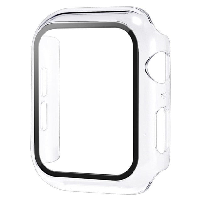 Glass+Case For Apple Watch Serie 6 5 4 3 2 1 SE 44mm 40mm iWatch Case 42mm 38mm Bumper Screen Protector+Cover Watch Accessorie