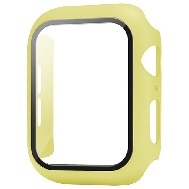 Glass+Case For Apple Watch Serie 6 5 4 3 2 1 SE 44mm 40mm iWatch Case 42mm 38mm Bumper Screen Protector+Cover Watch Accessorie