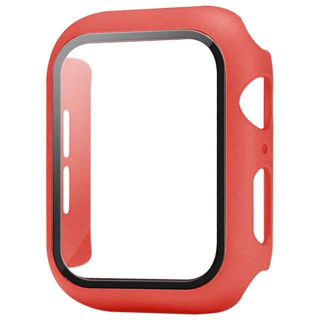 Glass+Case For Apple Watch Serie 6 5 4 3 2 1 SE 44mm 40mm iWatch Case 42mm 38mm Bumper Screen Protector+Cover Watch Accessorie