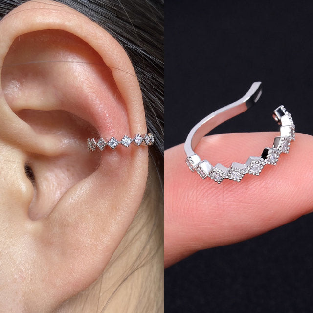 1Pc Helix Cartilage Conch Fake Without Piercing Cuff Earring Earcuff Wrap Rock Earring Cuff No Piercing Women Clip Adjustable.000
