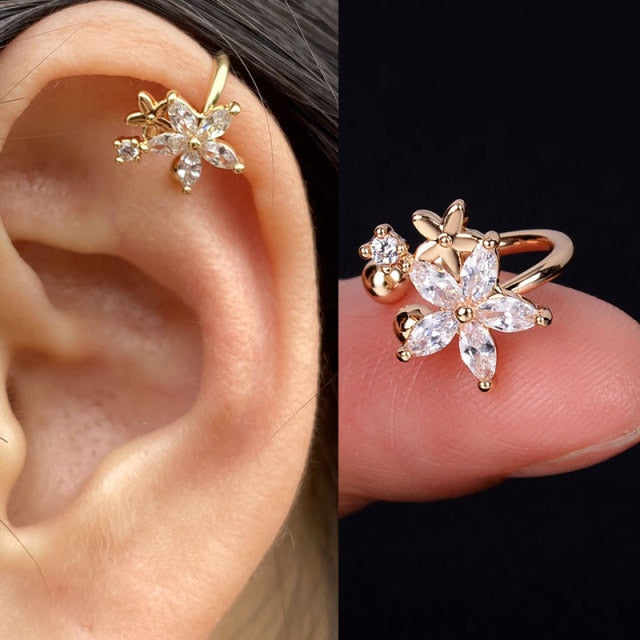 1Pc Helix Cartilage Conch Fake Without Piercing Cuff Earring Earcuff Wrap Rock Earring Cuff No Piercing Women Clip Adjustable.000