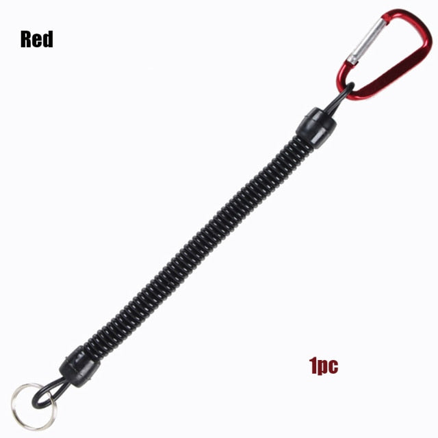 1PC Tactical Retractable Spring Elastic Rope Security Gear Tool Hiking Camping Anti-lost Phone Keychain Fishing Lanyards Outdoor