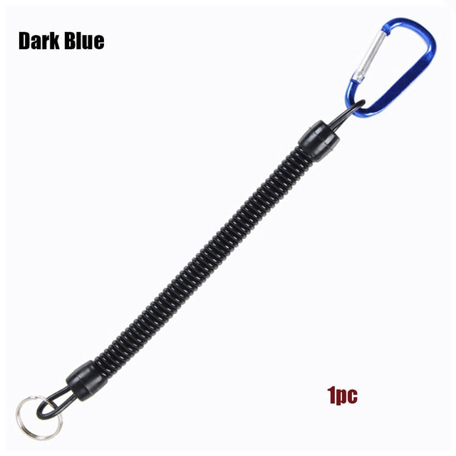 1PC Tactical Retractable Spring Elastic Rope Security Gear Tool Hiking Camping Anti-lost Phone Keychain Fishing Lanyards Outdoor