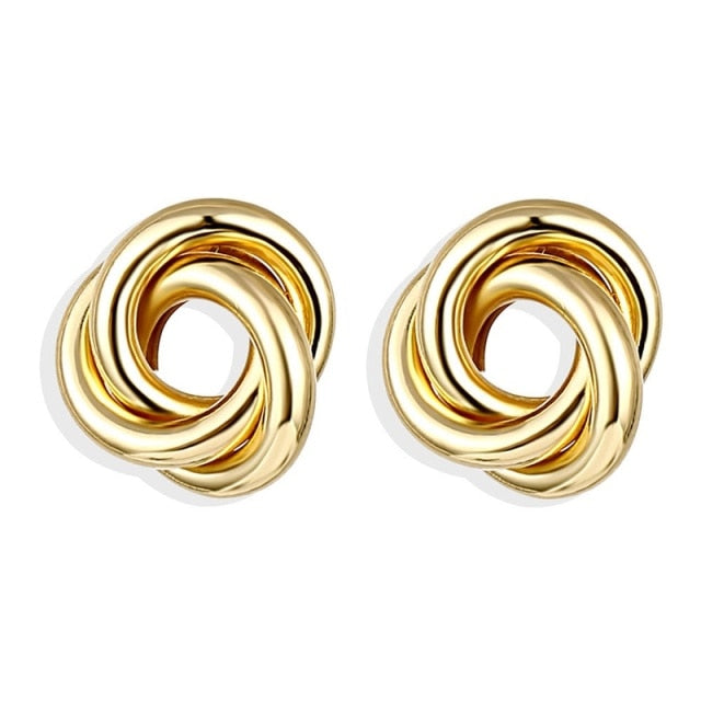 IPARAM 2021 New Big Circle Round Hoop Earrings for Women's Fashion Statement Golden Punk Charm Earrings Party Jewelry-zz22zz-teddypopup