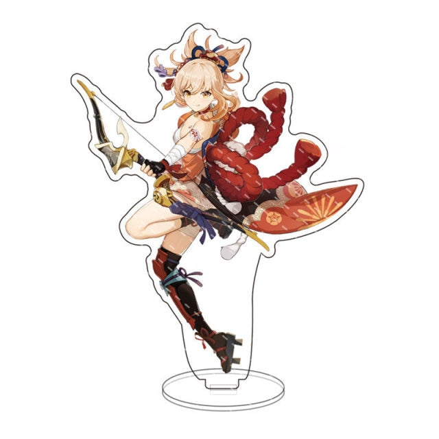 Hot Game Genshin Impact Zhongli Character Acrylic Figure Stand Model Plate Desk Decor Barbara Cute Standing Sign Great Gifts