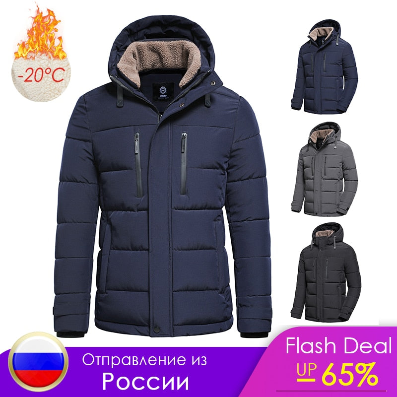 Men 2021 Winter New Classic Warm Fleece Detachable Hat Parkas Jacket Coat Men Autumn Outwear Outfits Pockets Parka Jackets Men-zz22zz-teddypopup