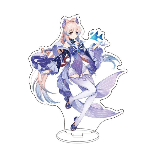 Hot Game Genshin Impact Zhongli Character Acrylic Figure Stand Model Plate Desk Decor Barbara Cute Standing Sign Great Gifts