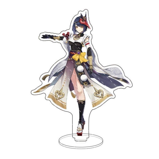 Hot Game Genshin Impact Zhongli Character Acrylic Figure Stand Model Plate Desk Decor Barbara Cute Standing Sign Great Gifts