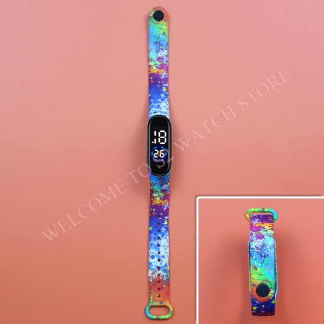 Fashion Sports Watch For Kids Children Waterproof Led Digital Watch Ultra-light Silicone Strap Teen Boys Girls WristWatch Unisex