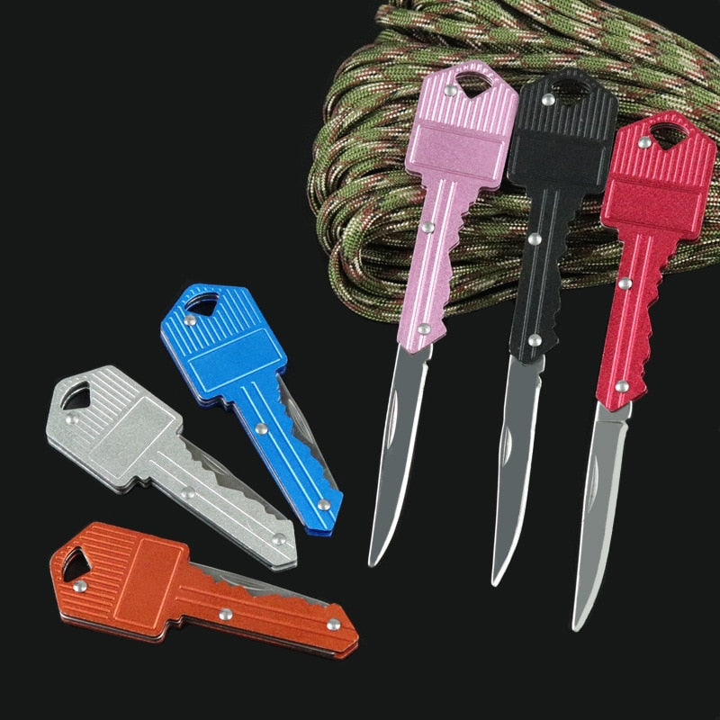 2021 Hot Mini Camping Key Ring Folding Blade Knife Portable Hunting Fold Knife Survival Pocket key Chain Knife Outdoor Tools-zz22zz-teddypopup