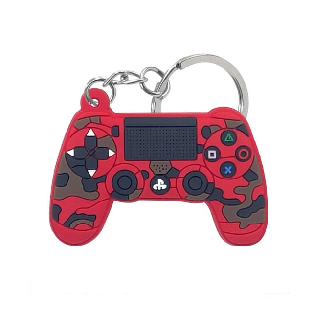 1PCS PVC Game Machine Keychain & Keyring Cute Gamepad Joystick Key Chain Keychains Bag Car Hanging