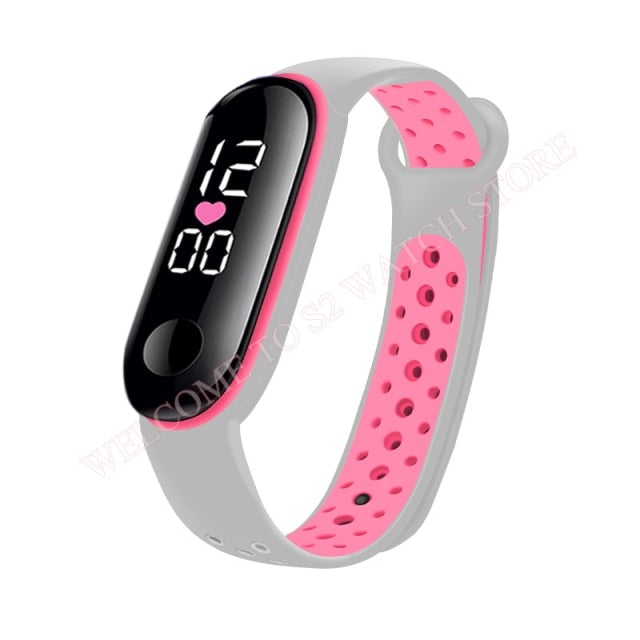 Fashion Sports Watch For Kids Children Waterproof Led Digital Watch Ultra-light Silicone Strap Teen Boys Girls WristWatch Unisex