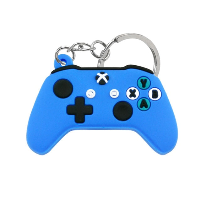 1PCS PVC Game Machine Keychain & Keyring Cute Gamepad Joystick Key Chain Keychains Bag Car Hanging