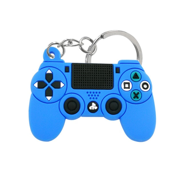 1PCS PVC Game Machine Keychain & Keyring Cute Gamepad Joystick Key Chain Keychains Bag Car Hanging