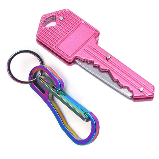 2021 Hot Mini Camping Key Ring Folding Blade Knife Portable Hunting Fold Knife Survival Pocket key Chain Knife Outdoor Tools-zz22zz-teddypopup