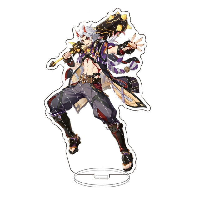 Hot Game Genshin Impact Zhongli Character Acrylic Figure Stand Model Plate Desk Decor Barbara Cute Standing Sign Great Gifts